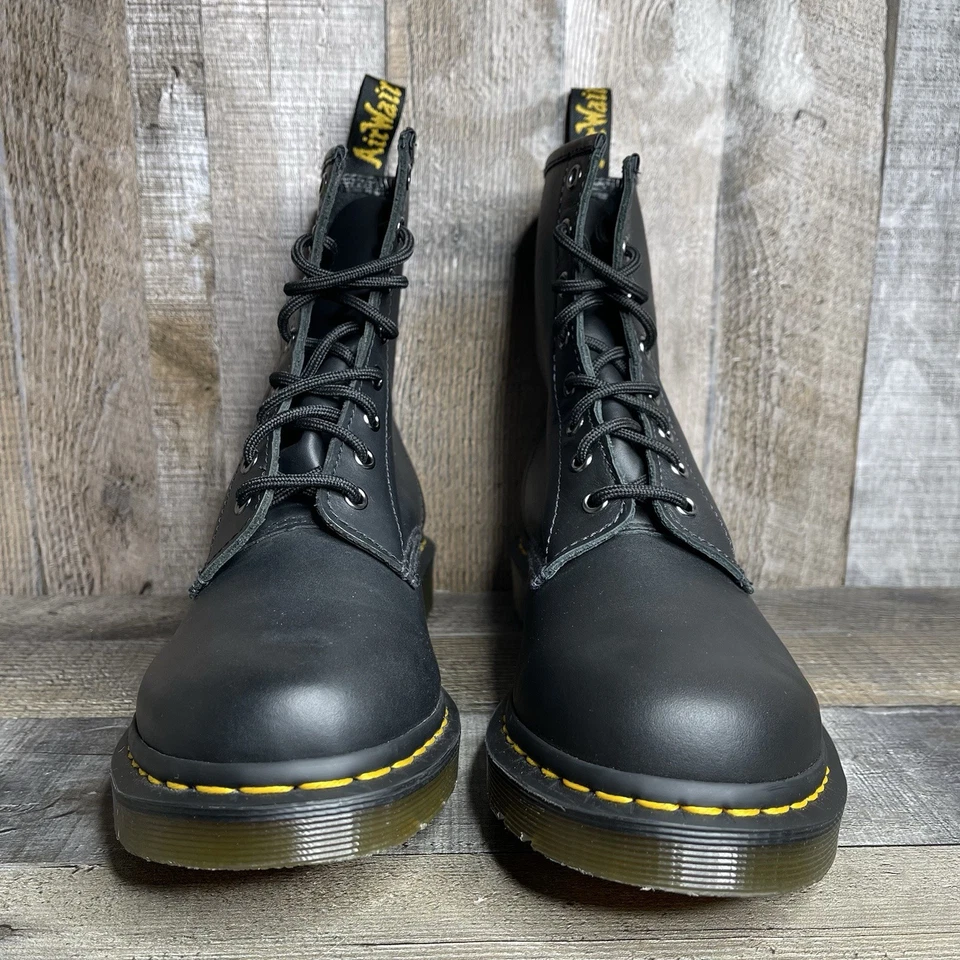 Nuevas botas de combate Dr Martens 1460 negras de cuero liso para mujer nuevas sin caja talla 9/10 M Foto 3 de 4