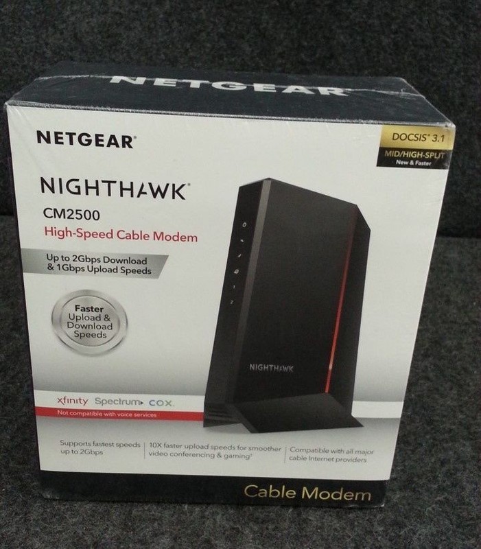 NETGEAR Nighthawk CM2500 High Speed 2G DOCSIS 3.1 Cable Modem