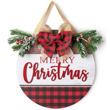 Christmas Sign for Front Door Wall Decor - Merry Christmas Signs Hanging for ...