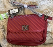 BM 4167 Badgley Mischka Women's Crossbody W/Letter lock Brick Red BM 4167