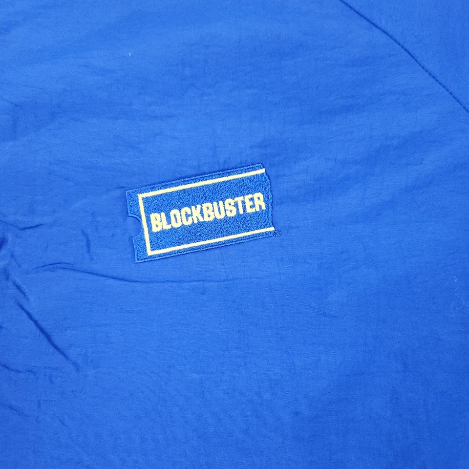 Chaqueta Blockbuster De Colección Para Hombre Extra Grande Azul Autoridad Portuaria Exterior Cremallera Completa Años 90 Foto 3 de 4