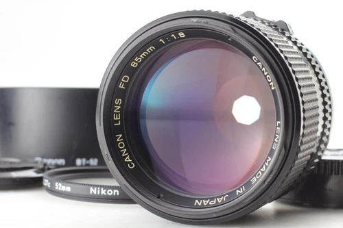 "Mint+++ w/ Hood" Canon New FD 85mm f/1.8 NFD Portrait MF Lens From JAPAN