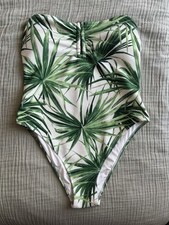 H&M Tropical Padded Cup Bandeau Swimsuit - Medium CURRENT SEASON RRP £27.99