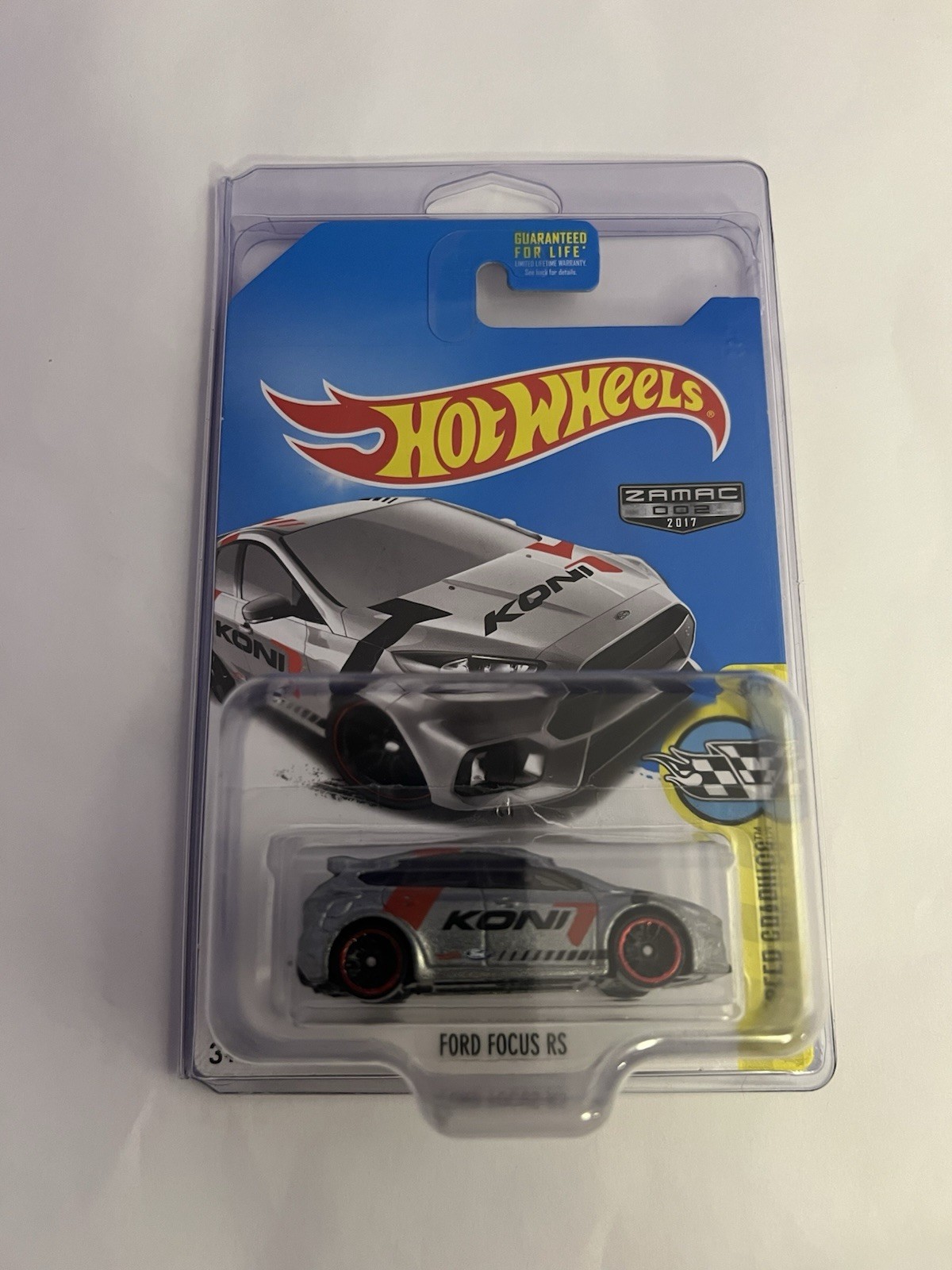 2017 Hot Wheels Ford Focus RS ZAMAC 002 Walmart HW Speed Graphics Koni Livery