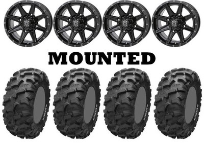 Kit 4 ITP Blackwater Evolution 27x9-14/27x11-14 on Frontline 308 Gloss Black TER