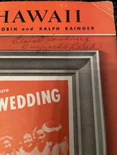BING CROSBY Waikiki Wedding BLUE HAWAII 1937 Sheet Music Artwork Hawaiiana Tiki