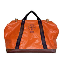 Klein Tools XL Nylon Equipment Bag Orange 5180 USA Made 24"x18"x10"