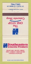 Matchbook Cover - Southeastern Concrete Products Cayce SC 30 Strike