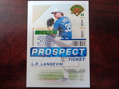 2024 Panini Prospect L.P. Langevin #'ed 7/10 GOLD Rookie Card-ROYALS