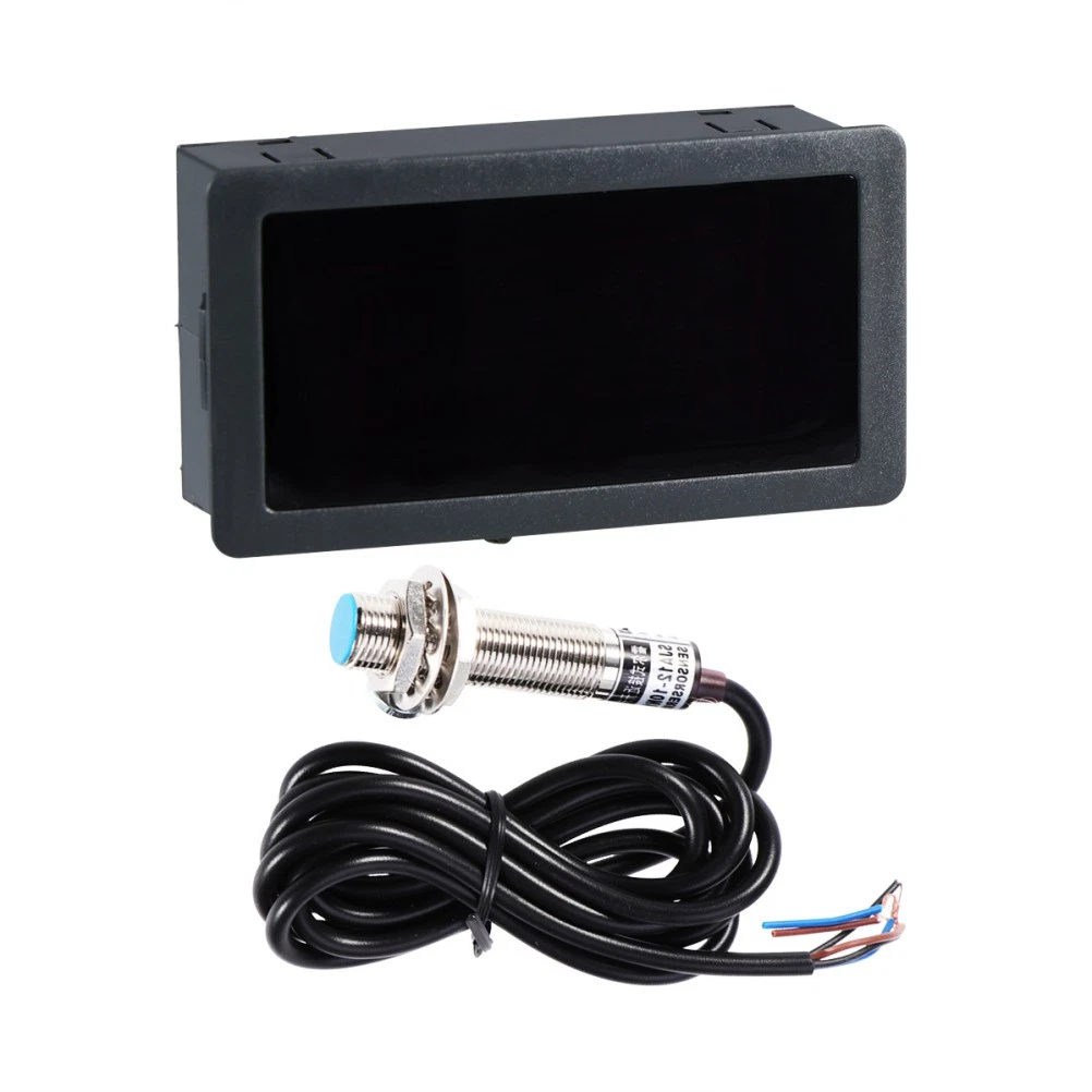 Medidor de tacómetro LED digital y sensor de interruptor de proximidad Hall