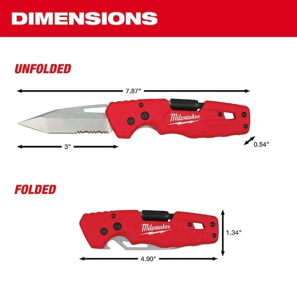 Cuchillo plegable Milwaukee Tool 48-22-1540 Fastback 5 en 1 Foto 3 de 4