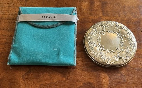 Antique Towle Sterling Silver Round Hand Mirror Old Master Pattern 3 1/4 Inch