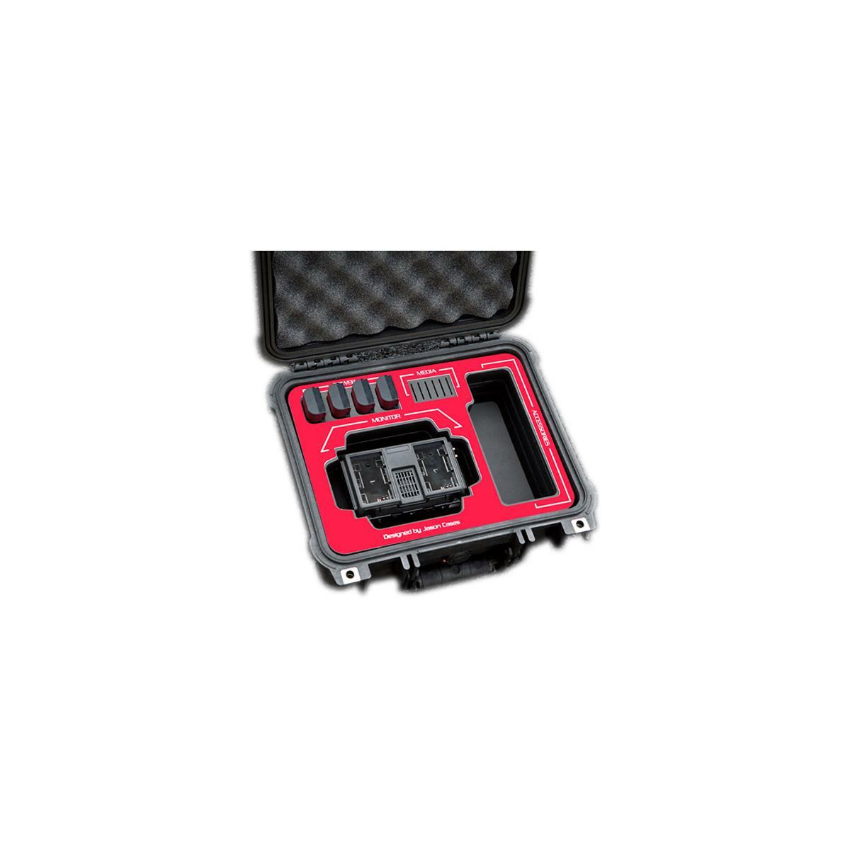 Жесткий чехол Jason Cases для монитора Blackmagic Design Video Assist 5, красная накладка