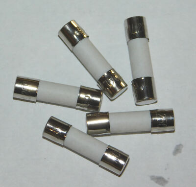 (5) T6A 6A RO54 250V 5X20mm (3/16''x3/4'') SLOW BLOW Ceramic Fuse see description