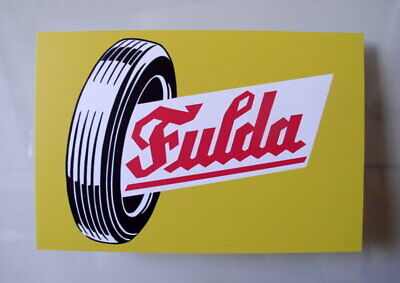 Fulda Reifen Oldtimer Tankstelle Garage Sticker Aufkleber Altes Logo Repro Ebay