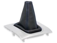 SCHALTMANSCHETTE FUR HONDA ACCORD 7 2002-2008 SCHALTSACK LEDER NAHT DUNKELBLAU