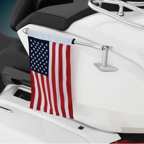 HONDA GL1800 GOLDWING 2018 - 2022 Show Chrome folding Flag Pole 52-965 - Image 2 of 4