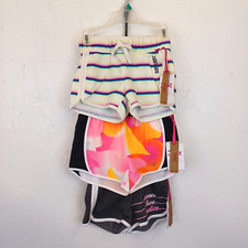 3x Justice Girls Shorts-5/6-Dolphin-Running-Multi Color