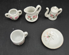 Vtg Japan Miniature Mini Porcelain Dollhouse Plate Pitcher