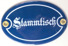 Stammtisch - 2002 - Emailschild Emailleschild Schild Türschild