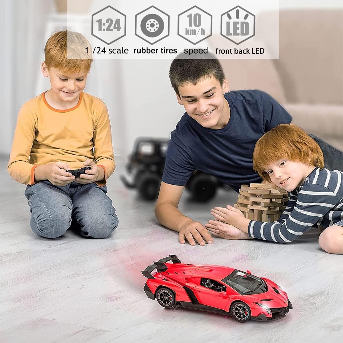 Lamborghini Lp700-4 Voiture Télécommandée Sous Licence le Échelle 1:24 Lumières De Travail 2,4