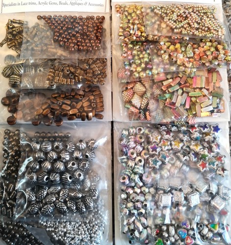 10g Mixed Gold, Silver, Rainbow & Copper spacer Beads Jewellery Charms for Craft - Picture 3 of 15