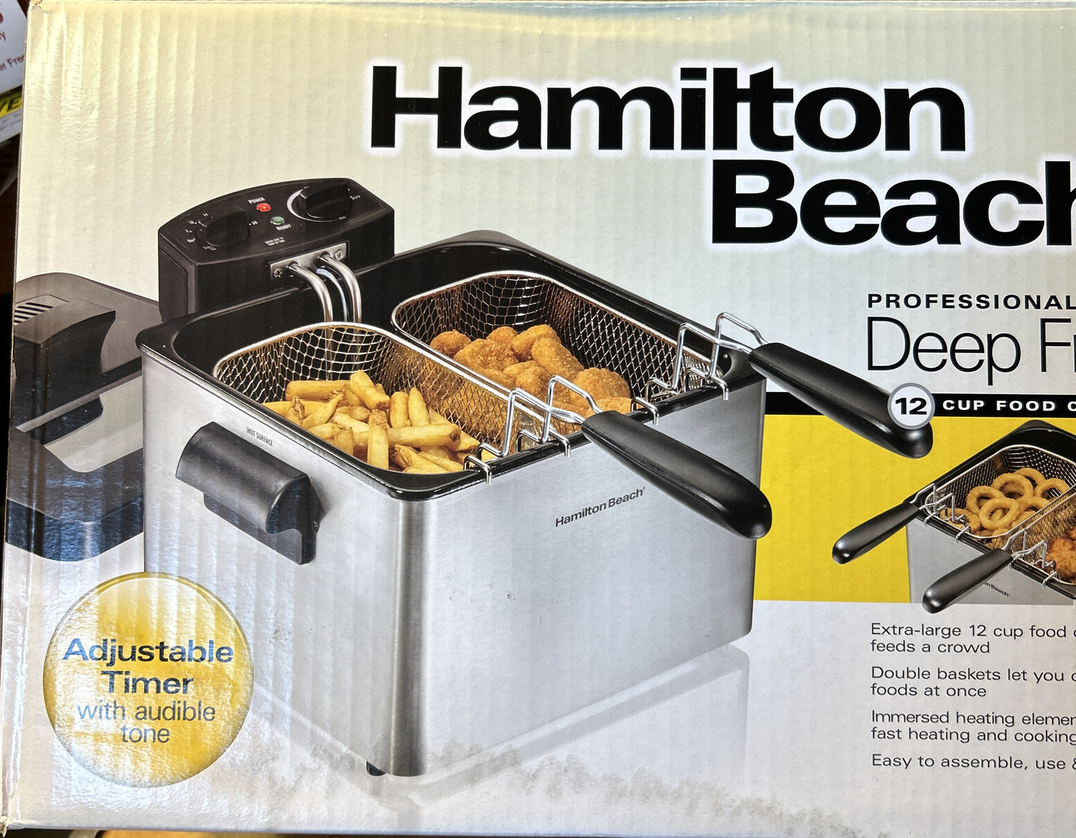 Hamilton Beach Professional-Style Deep Fryer, Model 35036,12-cup capacity