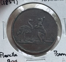 ND (1857) Australia 1 One Penny - Flavelle Brothers & Co  bg