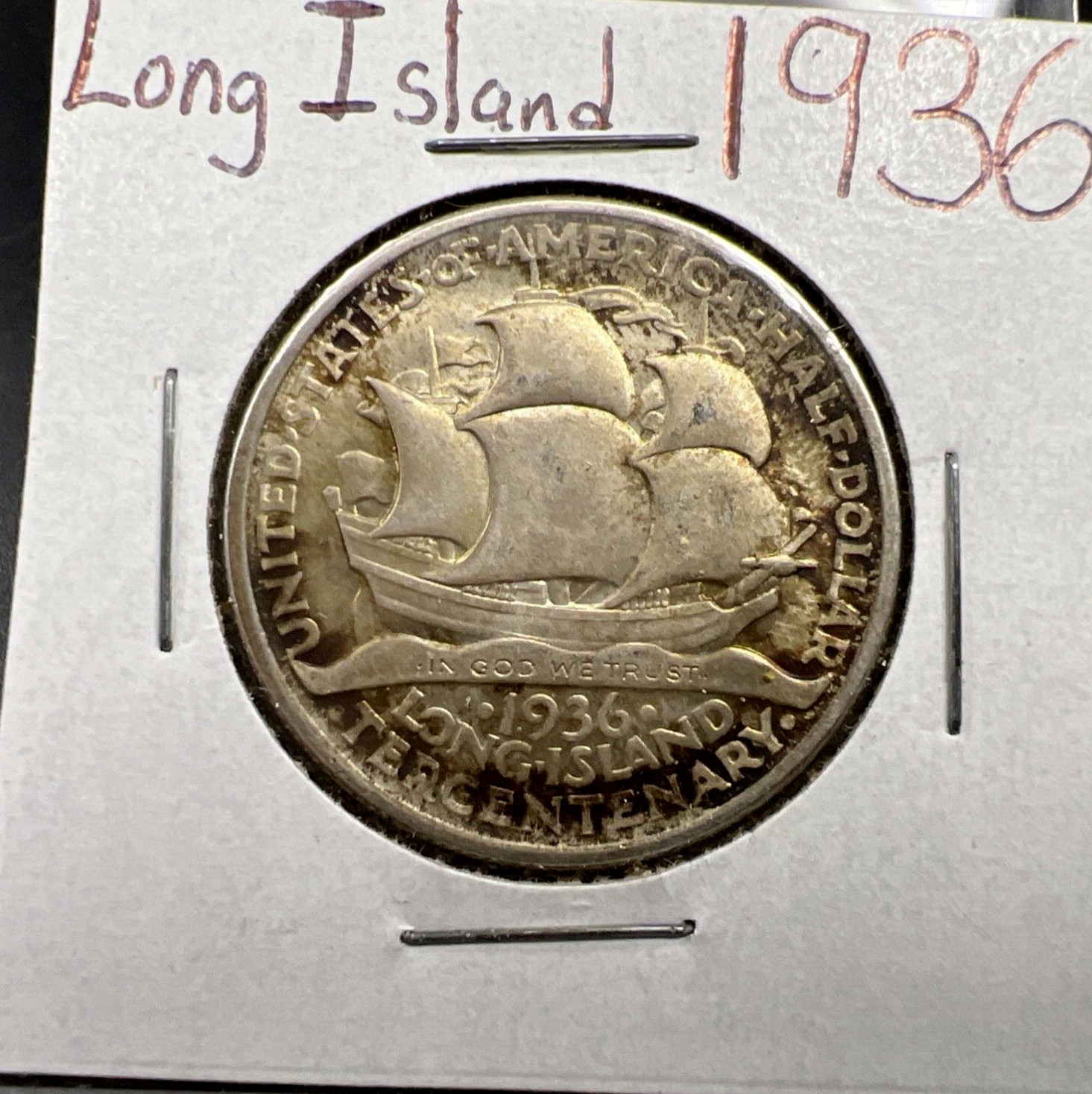 1936 Long Island Classic Commemorative 50c Half Dollar CH AU Nice Toning Toner