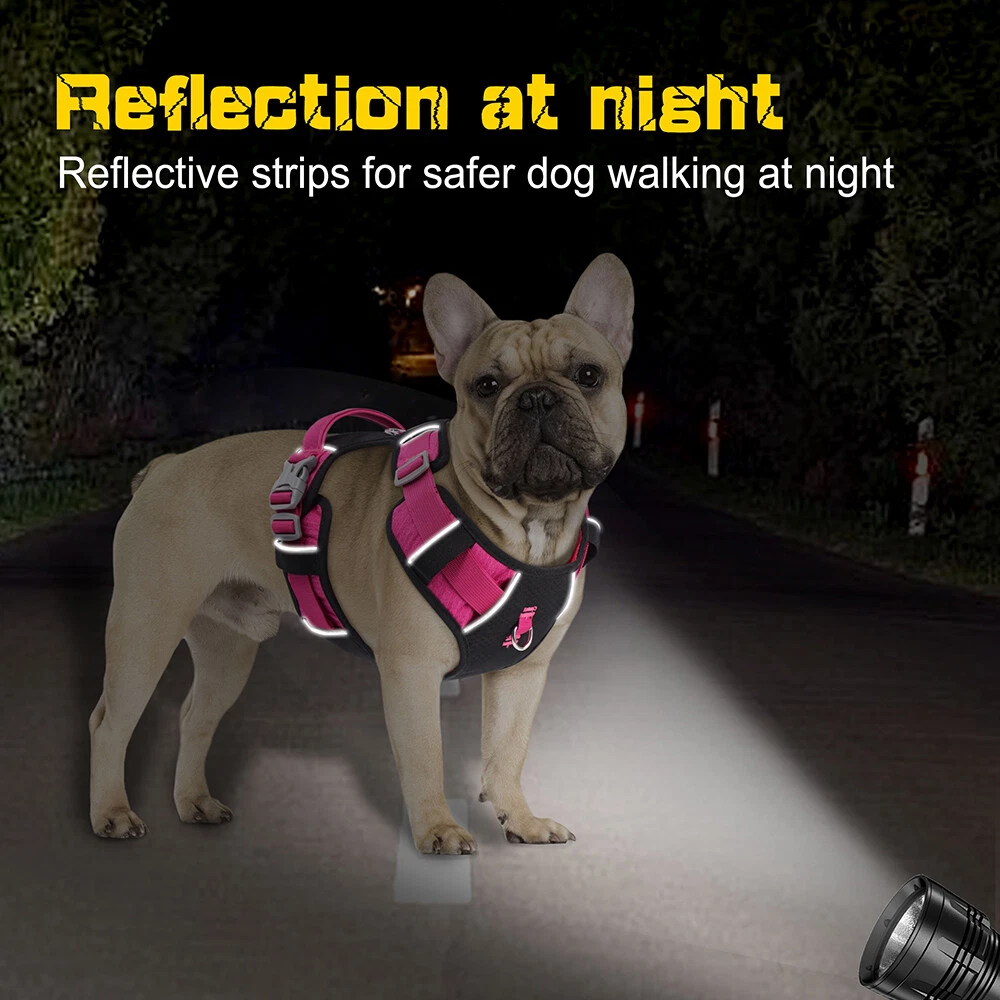 Dog Harness No-Pull Control Vest Reflective Breathable Mesh Vest w/ 2 Leash Clip Dog Harness No-Pull Control Vest Reflective Breathable Mesh Vest w/ 2 Leash Clip