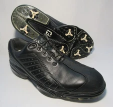 FootJoy Golf Shoes Sport FJ Mens U.S. Size 9 M Black Soft Spikes 53221-Excellent