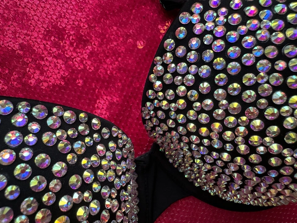 Sujetador de cristal hecho a mano, ropa interior para mujer, sujetador sexy, ropa interior para mujer " Foto 3 de 4