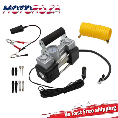 Portable Heavy Duty Air Compressor Car Tire Inflator Electric Pump Auto 12V