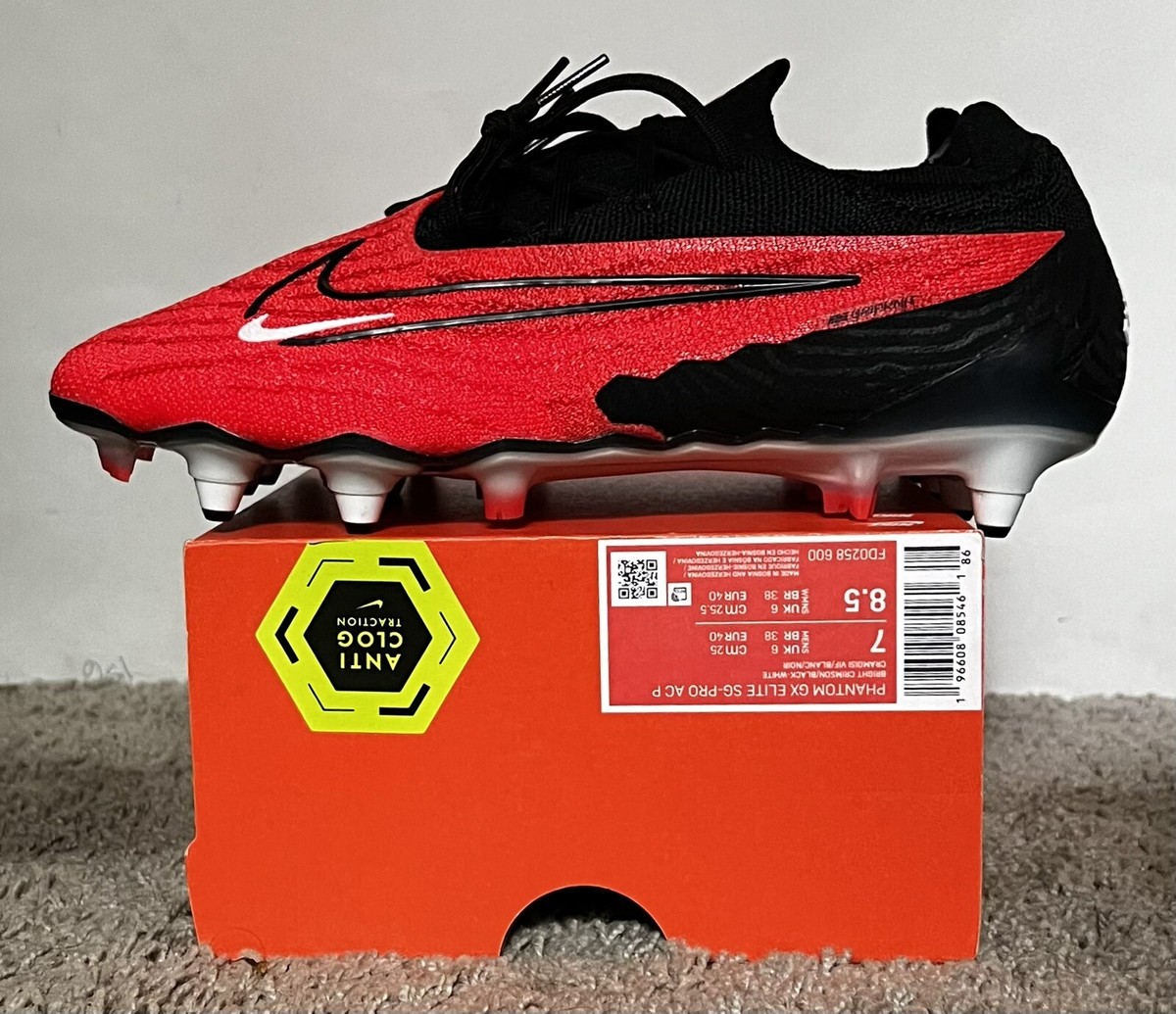 Size 7M- Phantom GX Elite SG-Pro AC Bright Crimson/Black-White