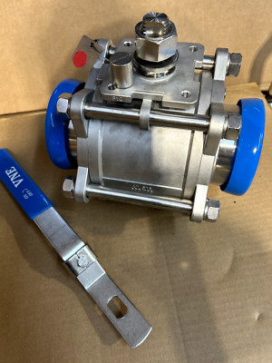 VNE EG90CC-64.0 SANITARY BALL VALVE 4'' CLAMP CONNECTION 316SS 600 WOG NEW