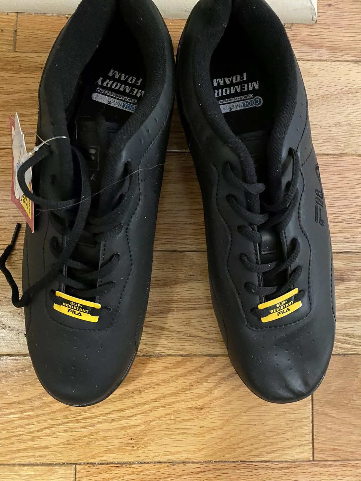 New Fila Cool Max Mens 10 Black Leather 