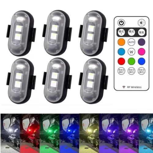 RGB LED Strobe Light Wireless Remote Control For Car Bike Motorcycle Flash Lamps - Picture 3 of 21