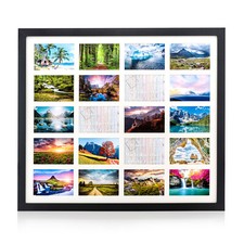 Large Multi Aperture Photo Picture Frame Square Holds 8/9/10/12/16/20 Photos 6x4