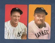 BABE RUTH & LOU GEHRIG, Yankees Conlon Collection playing cards ~ BOTH CARDS!