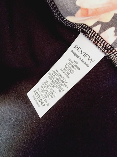 REVIEW Amber Glow Floral Jersey Back Tee Top SIZE 12 - Picture 5 of 6