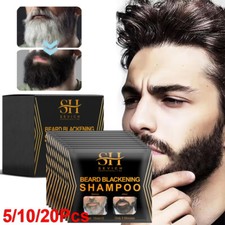 10-50X Sevich Mens Beard Hair Colour Dye Tint Cream Moustache Blackening Shampoo