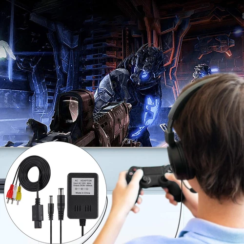 Audio AV RCA + AC-Kabel Netzteil Adapterkabel für Super Nintendo SNES Spiel Set - Bild 5 von 15
