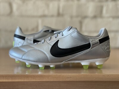 Nike Silver and Volt Men\'s Soccer Cleats Nike Air Zoom Mercurial Vapor Elite XXV FG - Metallic Silver  main image 4