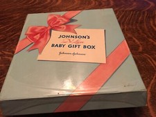 1950  s Johnson  s Deluxe Baby Gift Box Partial Original Set