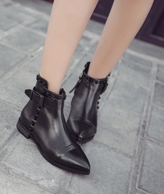 stivali stivaletti bassi tacco basso 3.5 cm nero eleganti pelle sintetica  9024 | eBay
