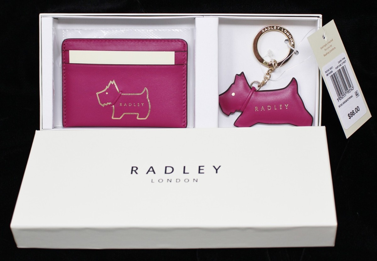 RADLEY London Card Holder Keyring Fortune Street Dark Pink Ladies