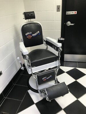 Antique KOKEN Barber Chair Custom Harley Davidson Look