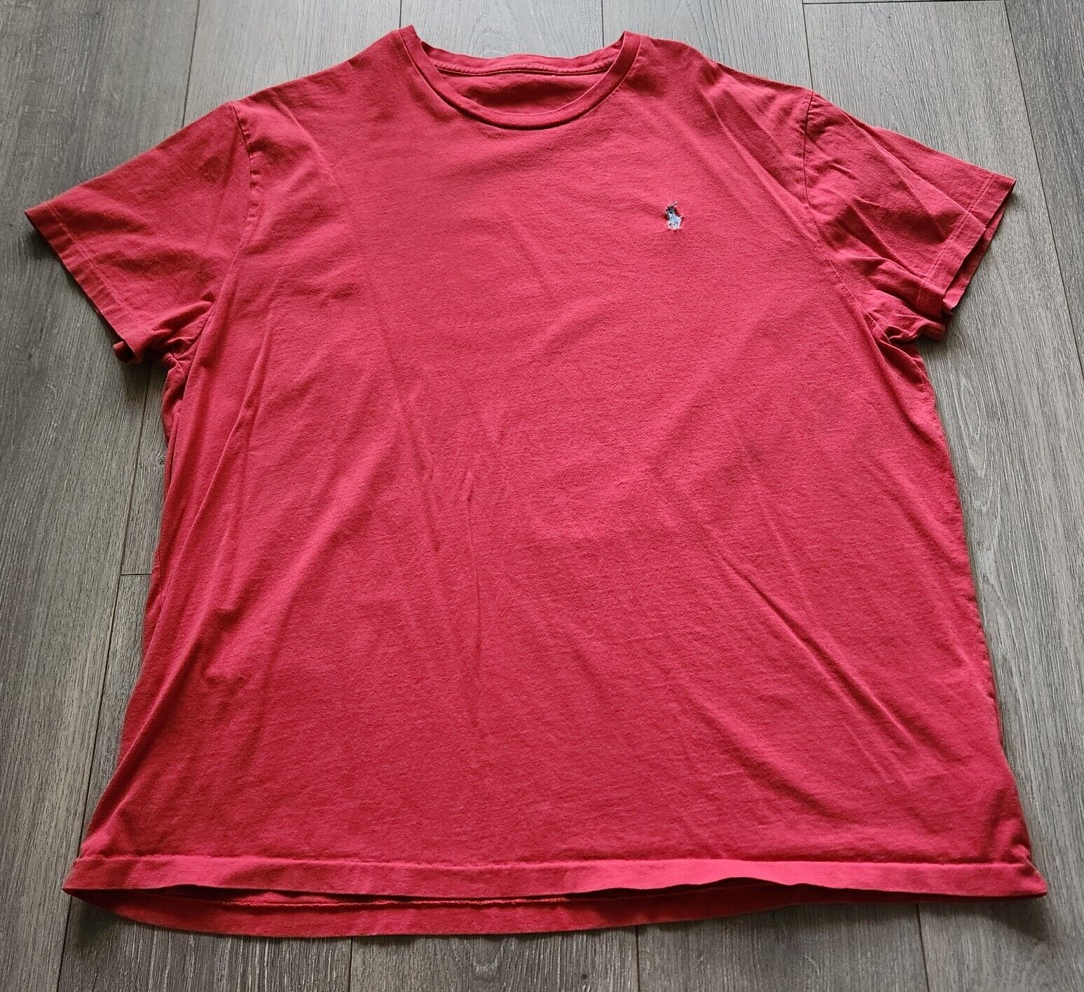 Polo Ralph Lauren T Shirt Uomo XL Rosso Arancione Cotone Pony Logo
