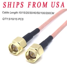 lot wholesale SMA male plug to SMA male connector RF Cable Jumper pigtail RG316