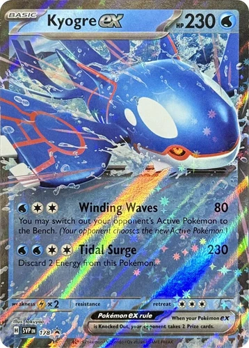 Kyogre Ex 178 Sv: Scarlet & Violet Promo Cards